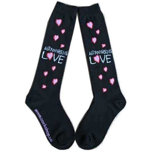 The Beatles - All You Need Is Love Lady Bl Knee Socks ryhmässä MERCHANDISE / Merch / Pop-Rock @ Bengans Skivbutik AB (5538792)