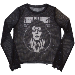 David Bowie - Ziggy V1 Lady Bl Mesh Crop:1Xs ryhmässä MERCHANDISE / Merch / Pop-Rock @ Bengans Skivbutik AB (5541406r)
