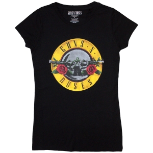 Guns N Roses - Classic Bullet Logo Skinny Lady Bl    M ryhmässä MERCHANDISE / T-paita / Hårdrock @ Bengans Skivbutik AB (5542218r)