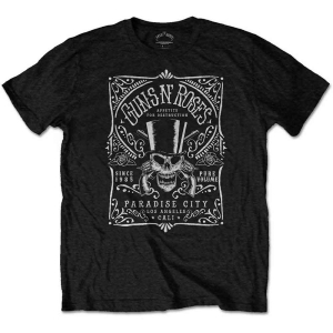Guns N Roses - Bourbon Label Uni Bl    S ryhmässä MERCHANDISE / T-paita / Hårdrock @ Bengans Skivbutik AB (5542285r)