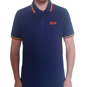 Ac/Dc - Classic Logo Uni Navy Piké:  ryhmässä MERCH / Minsishops-merch / Ac/Dc @ Bengans Skivbutik AB (5542808r)