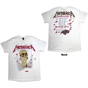 Metallica - One Landmine Uni Wht ryhmässä MERCHANDISE / T-paita / Hårdrock @ Bengans Skivbutik AB (5544774)