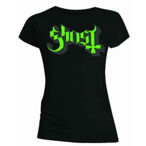 Ghost - Green/Grey Keyline Logo Skinny Lady Bl   (L) ryhmässä MERCHANDISE / T-paita / Heavy Metal @ Bengans Skivbutik AB (5546657)