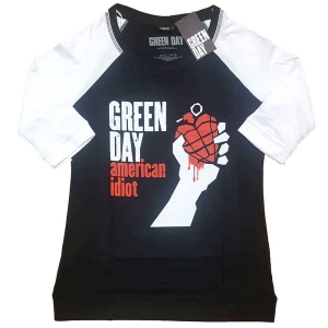 Green Day - American Idiot Lady Bl/Wht Raglan  (3XL) ryhmässä MERCHANDISE / T-paita / Punk @ Bengans Skivbutik AB (5546812)