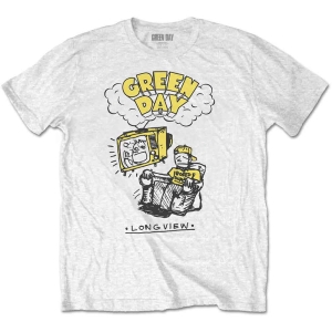 Green Day - Longview Doodle Uni Wht  ryhmässä MERCHANDISE / T-paita / Punk @ Bengans Skivbutik AB (5547154r)