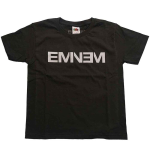 Eminem - Eminem Logo Boys T-Shirt Char ryhmässä MERCHANDISE / Merch / Hip Hop-Rap @ Bengans Skivbutik AB (5548679r)
