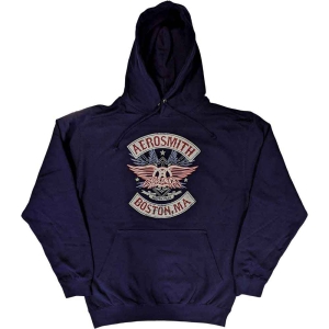 Aerosmith - Boston Pride Uni Navy Hoodie ryhmässä MERCHANDISE / Hupparit / Hårdrock @ Bengans Skivbutik AB (5551287r)