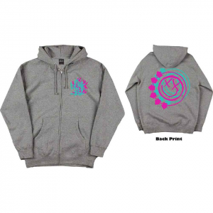 Blink-182 - Double Six Arrow Smile Grey Zip Hoodie ryhmässä Övrigt /  @ Bengans Skivbutik AB (5552086r)