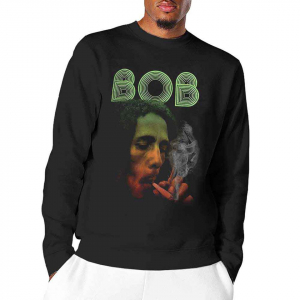 Bob Marley - Smoke Gradient Uni Bl Dip-Dye Long Sleev ryhmässä Övrigt / @ Bengans Skivbutik AB (5552098r)