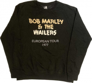 Bob Marley - Wailers European Tour  77 Bl Sweatshirt ryhmässä Övrigt /  @ Bengans Skivbutik AB (5552099r)