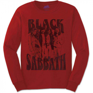Black Sabbath - Band And Logo Uni Red Long Sleeve ryhmässä Övrigt /  @ Bengans Skivbutik AB (5552139r)