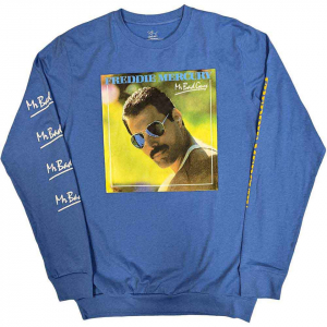 Freddie Mercury - Mr Bad Guy Uni Blue Long Sleeve  ryhmässä Övrigt /  @ Bengans Skivbutik AB (5552278r)