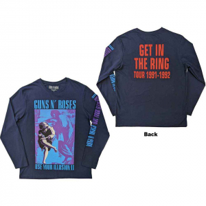Guns N Roses - Get In The.. Tour 91-92 Navy Long Sleeve ryhmässä Övrigt /  @ Bengans Skivbutik AB (5552283r)