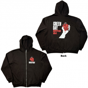 Green Day - American Idiot Uni Bl Zip Hoodie ryhmässä Övrigt / @ Bengans Skivbutik AB (5552565r)