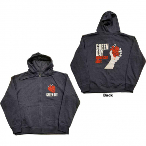 Green Day - American Idiot Uni Navy Zip Hoodie  ryhmässä Övrigt /  @ Bengans Skivbutik AB (5552567r)