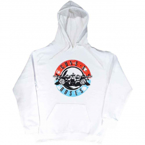 Guns N Roses - Motorcross Logo Uni Wht Hoodie ryhmässä Övrigt / @ Bengans Skivbutik AB (5552577r)