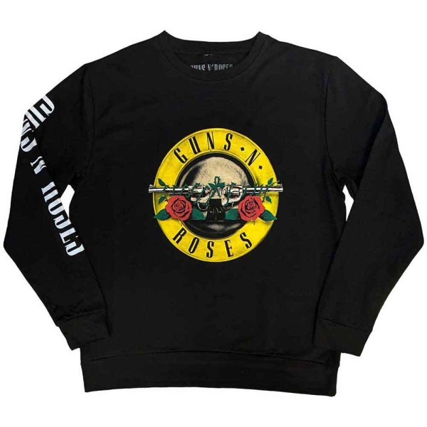 Guns N Roses - Classic Logo Uni Bl Sweatshirt  ryhmässä MERCHANDISE / Sweatshirt / Heavy Metal @ Bengans Skivbutik AB (5552578r)
