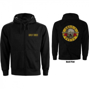 Guns N Roses - Classic Logo Backprint Uni Bl Zip Hoodie ryhmässä Övrigt / @ Bengans Skivbutik AB (5552582r)