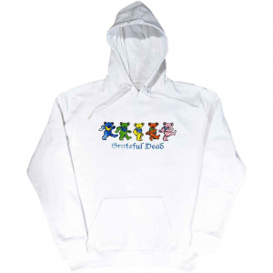 Grateful Dead - Dancing Bears Uni Wht Hoodie  ryhmässä Övrigt /  @ Bengans Skivbutik AB (5552594r)