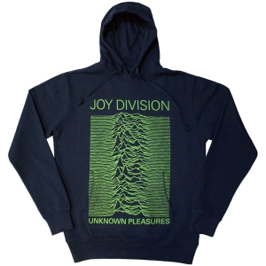 Joy Division - Unknown Pleasures Fp Navy Hoodie ryhmässä MERCH @ Bengans Skivbutik AB (5552901r)