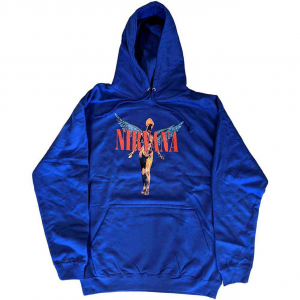 Nirvana - Angelic Uni Blue Hoodie ryhmässä Övrigt / @ Bengans Skivbutik AB (5553888r)