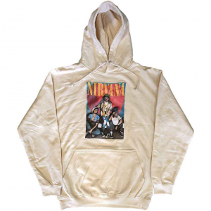 Nirvana - Trapper Hat Mono Logo Sand Hoodie ryhmässä Övrigt /  @ Bengans Skivbutik AB (5553902r)