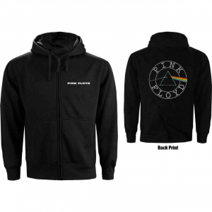Pink Floyd - Circle Logo Backprint Bl Zip Hoodie ryhmässä Övrigt /  @ Bengans Skivbutik AB (5553936r)