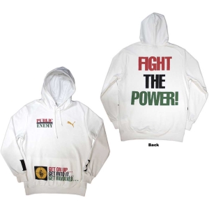 Public Enemy - Fight The Power Uni Wht Hoodie ryhmässä Övrigt /  @ Bengans Skivbutik AB (5553954r)