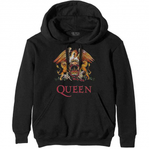 Queen - Classic Crest Bl Hoodie ryhmässä Övrigt /  @ Bengans Skivbutik AB (5553961r)