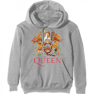 Queen - Classic Crest Grey Hoodie ryhmässä Övrigt /  @ Bengans Skivbutik AB (5553962r)