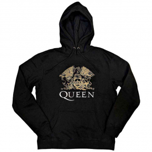Queen - Crest Uni Bl Hoodie ryhmässä Övrigt / @ Bengans Skivbutik AB (5553965r)