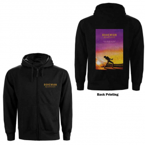 Queen - Movie Poster Uni Bl Zip Hoodie ryhmässä Övrigt /  @ Bengans Skivbutik AB (5553976r)