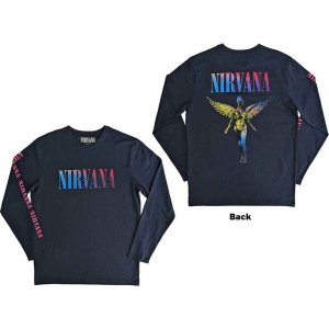 Nirvana - Angelic Gradient Navy Longsleeve ryhmässä Övrigt /  @ Bengans Skivbutik AB (5554096r)