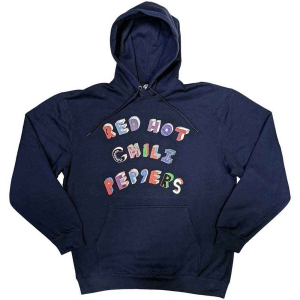 Red Hot Chili Peppers - Colourful Letters Navy Hoodie ryhmässä MERCHANDISE / Hupparit / Pop-Rock @ Bengans Skivbutik AB (5554669r)
