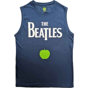 The Beatles - Drop T Logo & Apple Denim Tank Top ryhmässä MERCHANDISE / T-paita / Pop-Rock @ Bengans Skivbutik AB (5555499r)