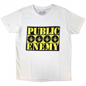 Public Enemy - Four Logos Uni Wht T-Shirt ryhmässä Övrigt /  @ Bengans Skivbutik AB (5556663r)