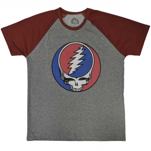 Grateful Dead - Syf Classic Grey/Red Raglan T-Shirt (M) ryhmässä Övrigt / @ Bengans Skivbutik AB (5556694)