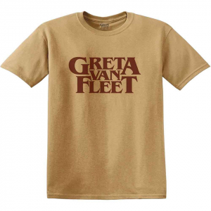 Greta Van Fleet - Logo Uni Old Gold T-Shirt ryhmässä Övrigt /  @ Bengans Skivbutik AB (5556697)
