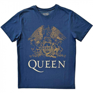 Queen - Crest Uni Denim T-Shirt ryhmässä Övrigt /  @ Bengans Skivbutik AB (5556776r)