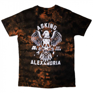 Asking Alexandria - Eagle Skull Uni Red Dip-Dye T-Shirt ryhmässä Övrigt /  @ Bengans Skivbutik AB (5557229r)