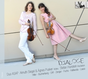 Duo Asap Stefan Hunstein - Dialoge - Works For Violin Duo And ryhmässä CD / Klassiskt @ Bengans Skivbutik AB (5557758)
