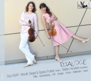 Duo Asap Stefan Hunstein - Dialoge - Works For Violin Duo And ryhmässä CD / Klassiskt @ Bengans Skivbutik AB (5557758)