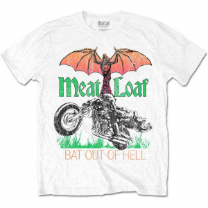 Meat Loaf - Bat Out Of Hell Wht T-Shirt ryhmässä Övrigt /  @ Bengans Skivbutik AB (5557952)