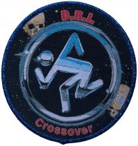 D.R.I. - Patch Crossover Blue Border (9,3 Cm ryhmässä MERCHANDISE / Kangasmerkki / Heavy Metal @ Bengans Skivbutik AB (5562687)