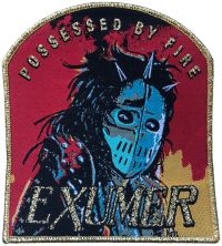Exhumer - Patch Possessed By Fire Gold Border ryhmässä MERCHANDISE / Kangasmerkki / Heavy Metal @ Bengans Skivbutik AB (5562692)