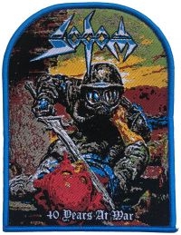 Sodom - Patch 40 Years At War Blue Border ( ryhmässä MERCHANDISE / Kangasmerkki / Heavy Metal @ Bengans Skivbutik AB (5562694)