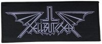 Hellbutcher - Patch Logo Stripe  (7,6 X  18,3 Cm) ryhmässä MERCHANDISE / Kangasmerkki / Heavy Metal @ Bengans Skivbutik AB (5563131)