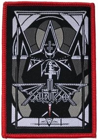 Hellbutcher - Patch Bloody Sword  (10,1 X  9 Cm) ryhmässä MERCHANDISE / Kangasmerkki / Heavy Metal @ Bengans Skivbutik AB (5563133)