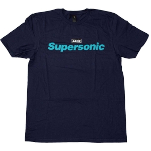 Oasis - Supersonic Title Colour Navy T-Shirt  (XL) ryhmässä MERCHANDISE / T-paita / Pop-Rock @ Bengans Skivbutik AB (5564164)