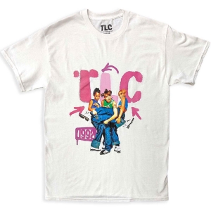 Tlc - Kicking Group Uni Wht T-Shirt ryhmässä MERCHANDISE / T-paita / RnB-Soul @ Bengans Skivbutik AB (5564554r)